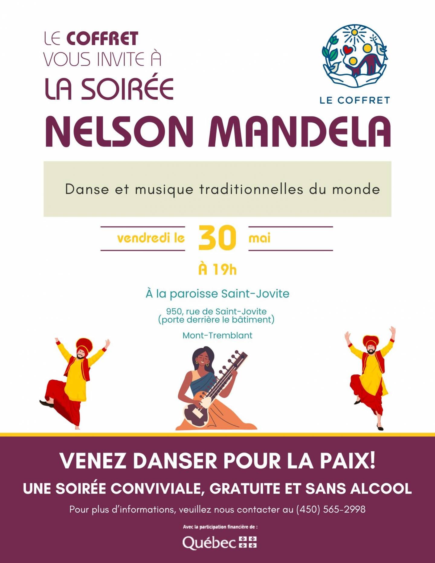 Soirée Nelson Mandela 30 mai