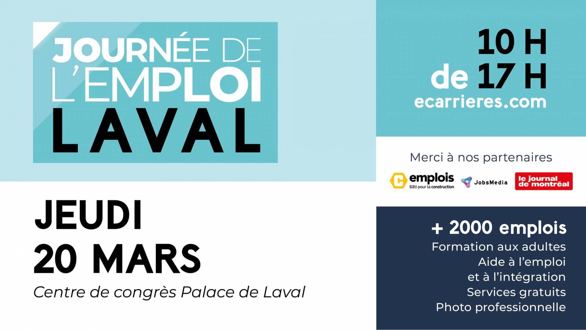 Journée de l'emploi Laval 20 mars 25